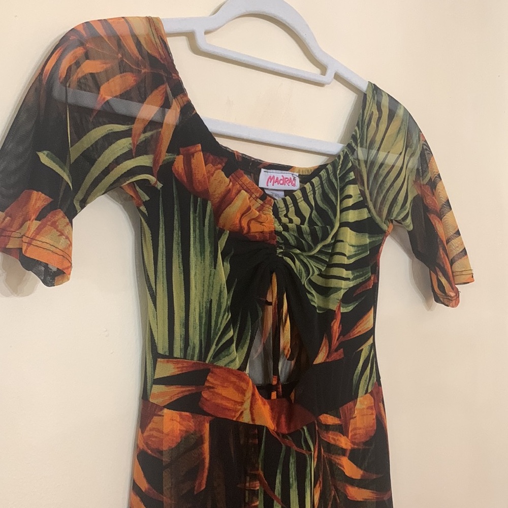 Tropical Mesh Cover Up/ Mesh Dress - Picture 4 of 5
